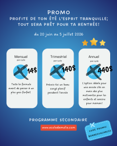 prix secondaire promo bonnesvacances